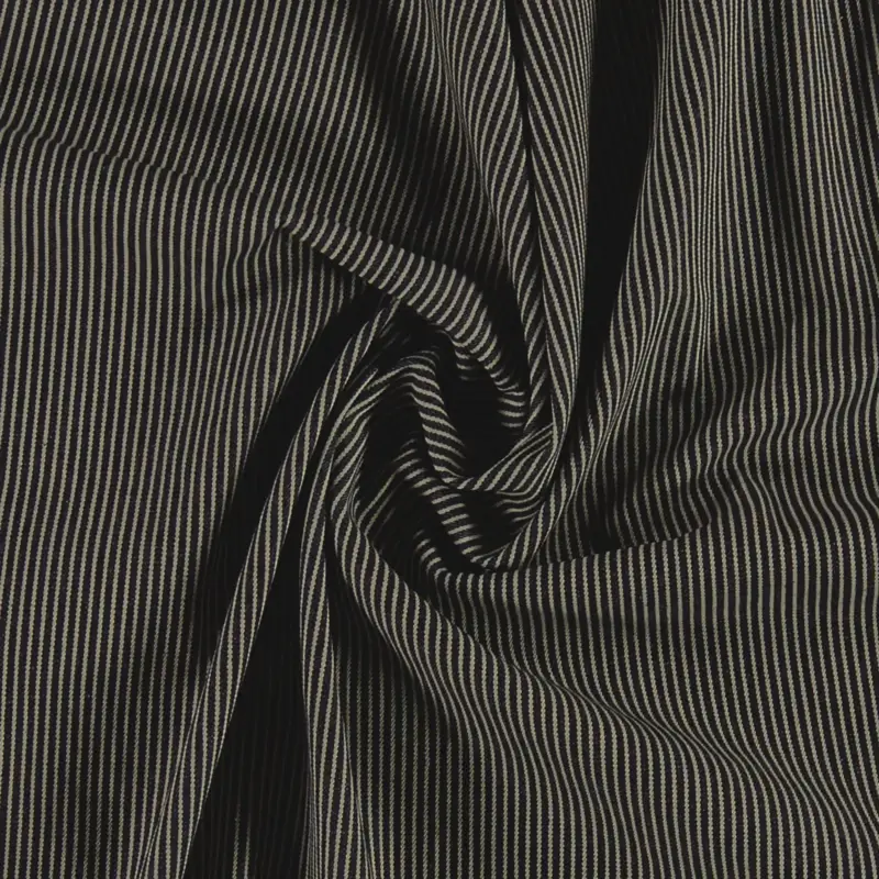 Begrenztes Angebot Denim garngef. Streifen schw. weiß 10oz
