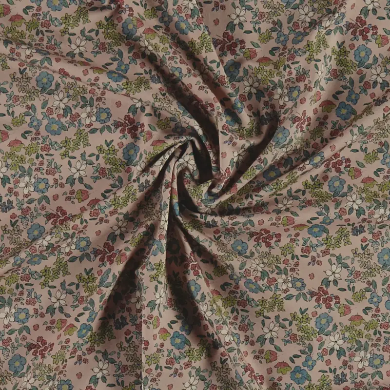 Baumwolljersey mit Stretch, altrosa mit Blumen Top-Seller
