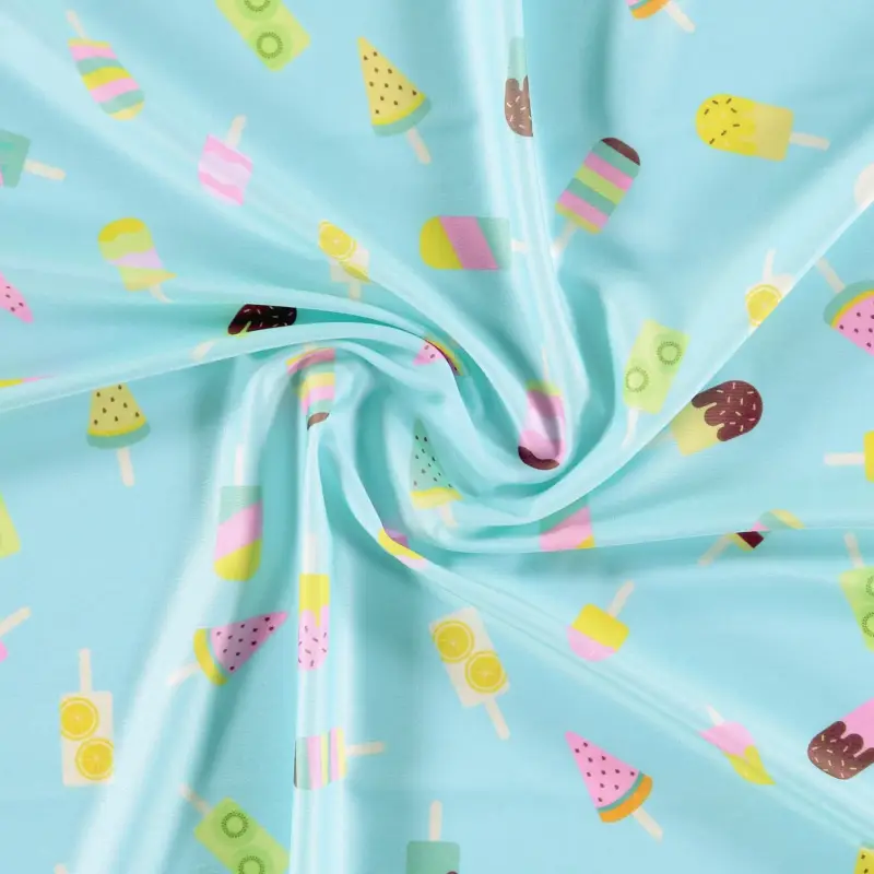 Badetextil UPF50, Stretch-Polyester, mit Eiscreme-Motiven Markenprodukt