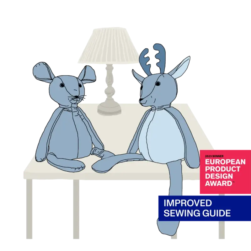Schnittmuster Stofftier / Weihnachtsdeko Maus und Rentier Preisreduziert