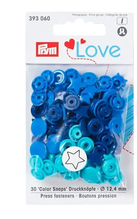 Schneller Versand Prym Love Druckknopf Color Snaps Stern blau/marine/mint - 393060