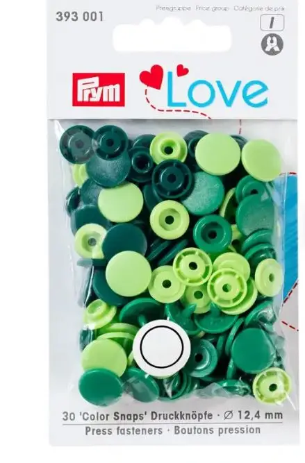 Preis Gesenkt Prym Love Druckknopf Color Snaps rund grün/limegrün/tannengrün - 393001