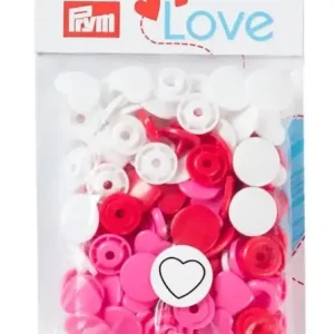 Direkt Vom Hersteller Prym Love Druckknopf Color Snaps Herz rot/weiß/pink - 393031