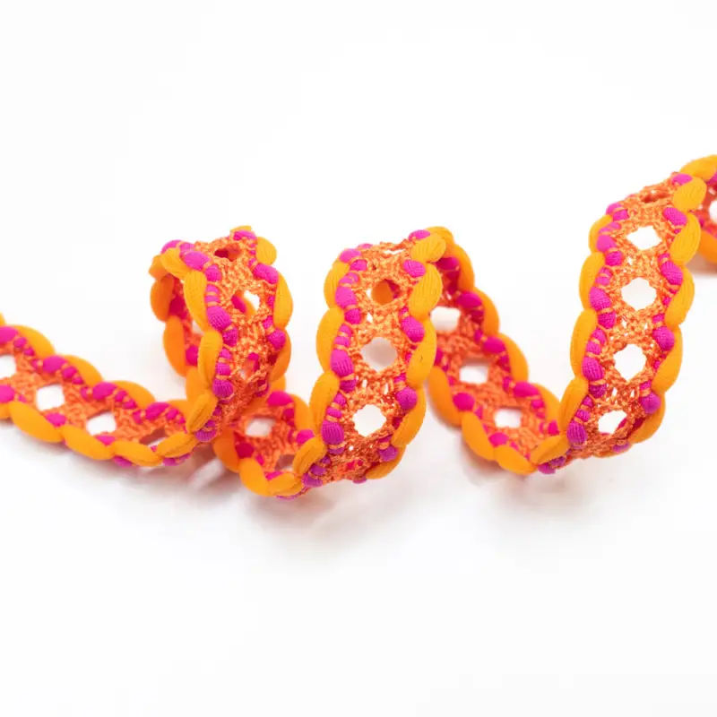 Zierlitze elastisch 14 mm orange / pink Mega-Angebot
