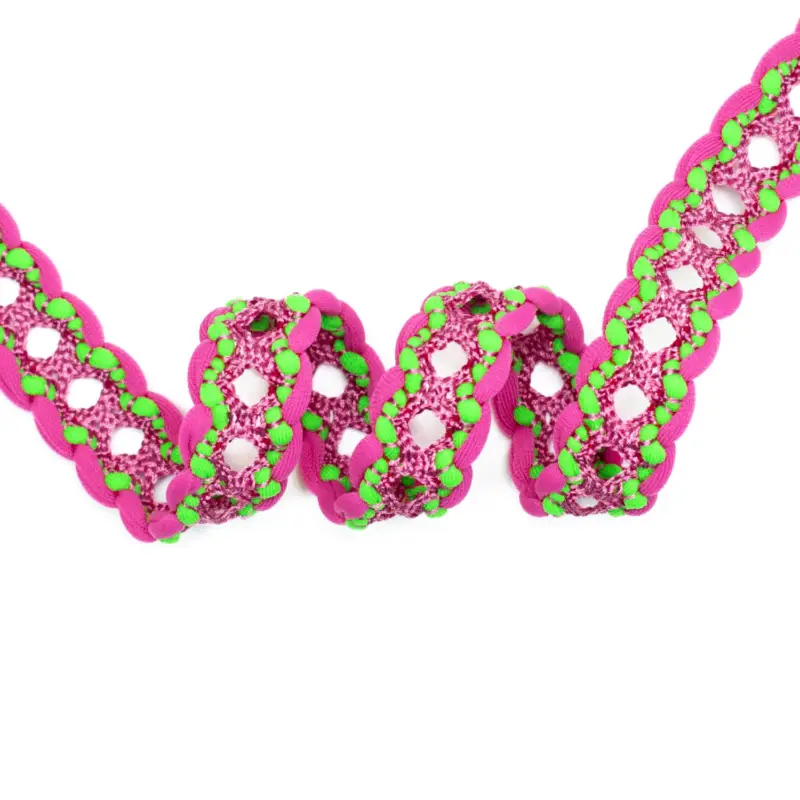 Bestseller Zierlitze elastisch 14 mm pink / grün