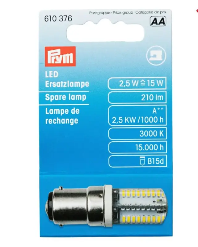 Prym LED Ersatzlampe für Nähmaschinen 2,5 W / 220 V Nr. 610376 Super-Preis