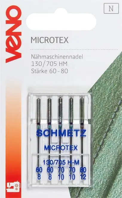 Schmetz Nähmaschinennadeln 130/705 Microtex H-M 60-80 Saisonangebot