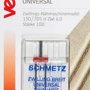 Schmetz Zwillings-Nähmaschinennadel extrabreit 130/705 Universal 100 / 6,0 Nur Heute