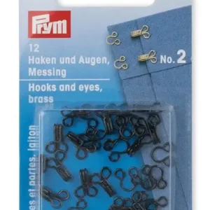 Sichere Zahlung Prym Federhaken und Augen No. 2 schwarz / 12 Stück Nr. 263850