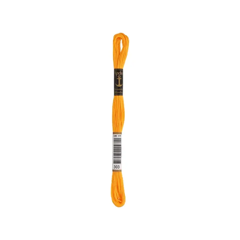 Garantierte Lieferung Anchor Sticktwist / 8 m Fb. 303 dottergelb hell