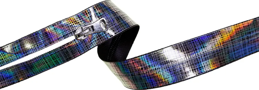 Endlosreißverschluss wasserdicht inkl. Schieber kariert multicolor Schneller Versand