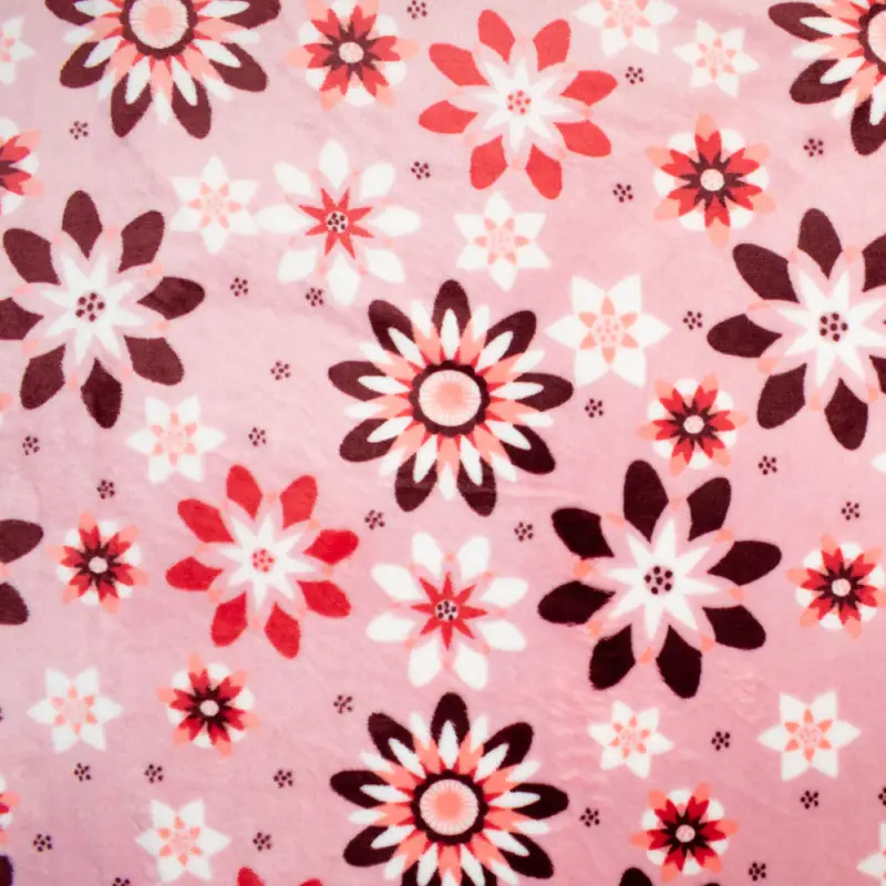 Wellness Fleece Blumen rosa Sichere Zahlung
