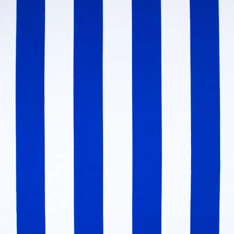 Sonderangebot Polyester Stoff Streifen royalblau weiß