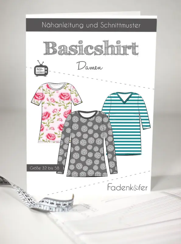 Wochenendangebot Schnittmuster Fadenkäfer Basicshirt Damen