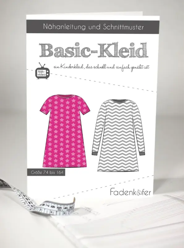 Schnittmuster Fadenkäfer Basic - Kleid Kinder Wochenendangebot