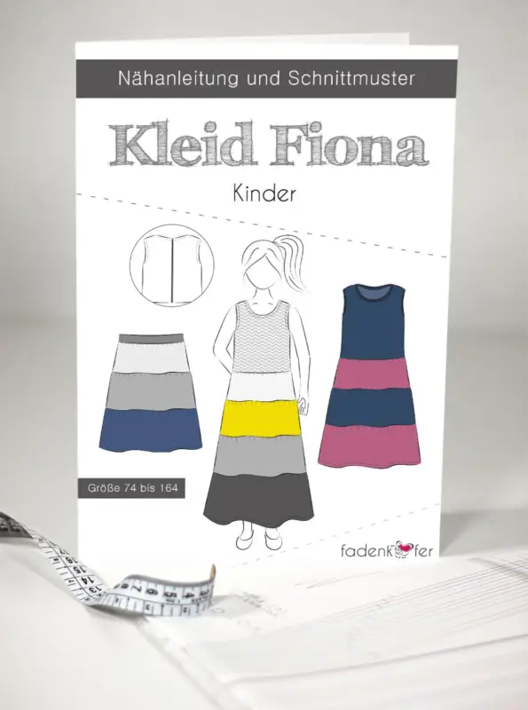 Markenware Schnittmuster Fadenkäfer Kleid Fiona Kinder