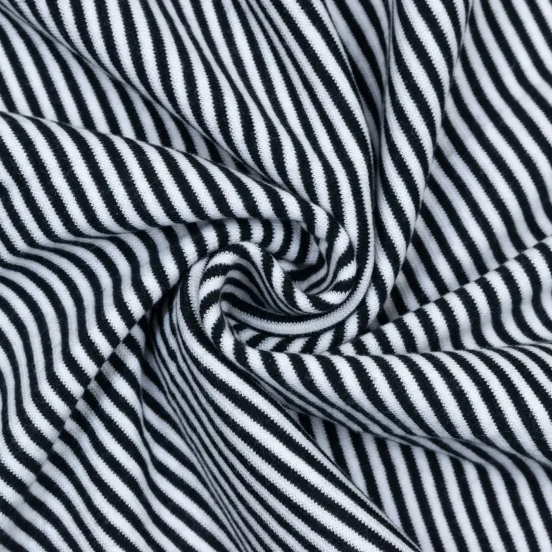 Bündchen gestreift 2 mm schwarz / weiß Solange Der Vorrat Reicht