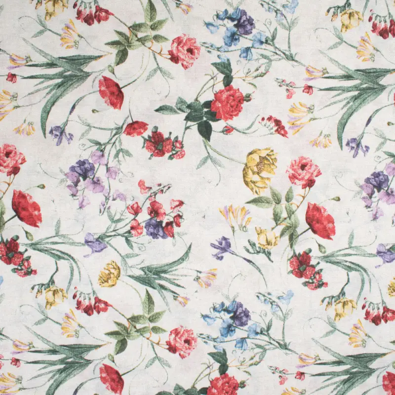 Dekostoff Loneta Rosen beige Markenprodukt