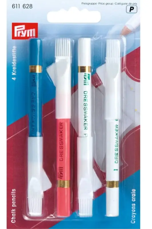 Prym Kreidestifte & Bürste farbig sortiert 4 Stück Nr. 611628 Beliebt
