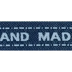 Applikation Weblabel Handmade blau Neue Ware