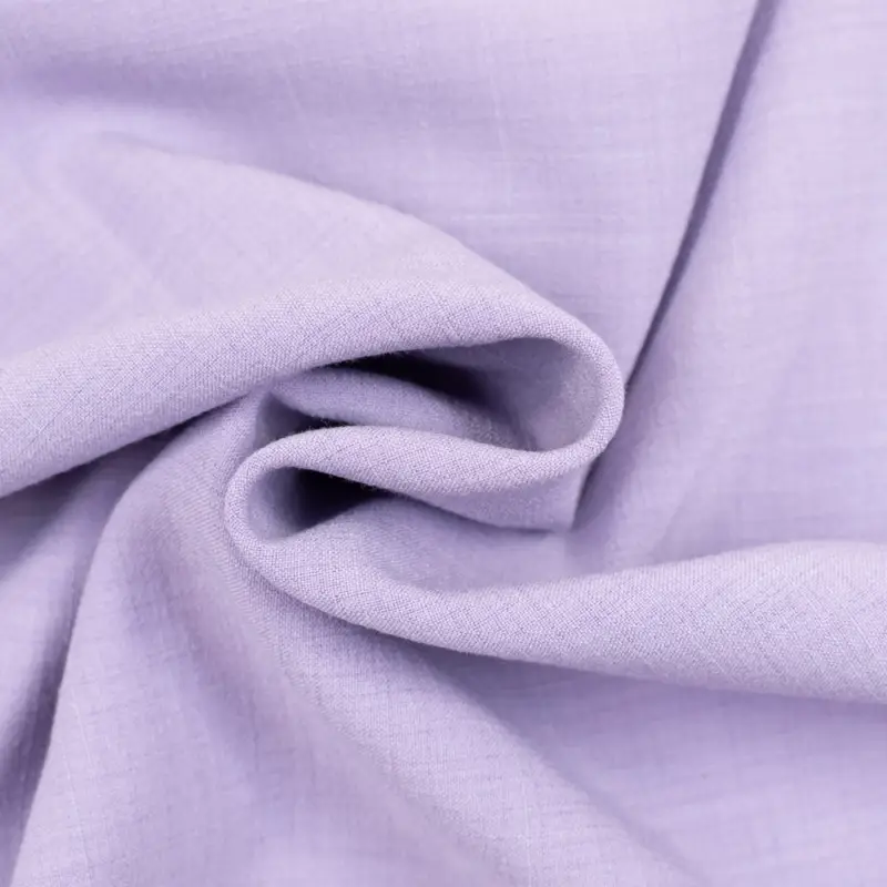 Bestseller Polyester-Viskose-Stoff elastisch Leinenoptik flieder