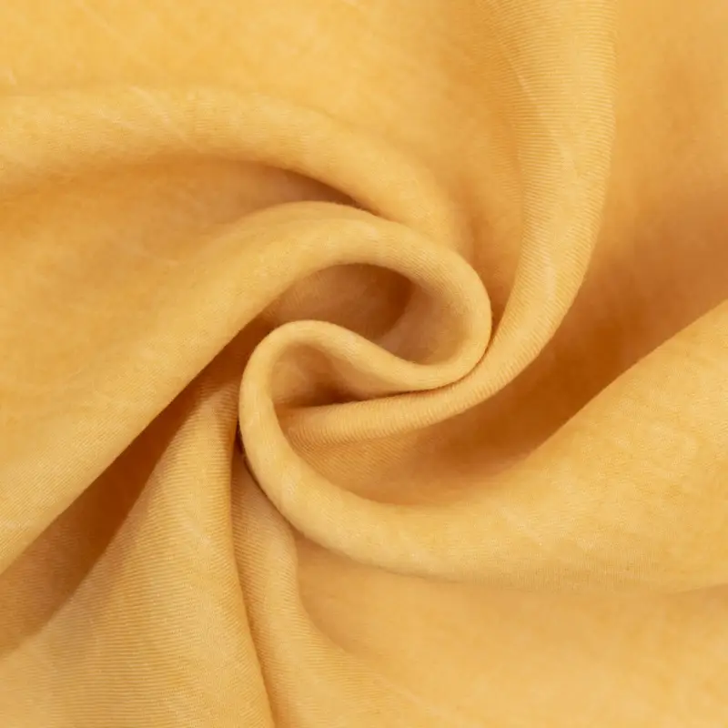 Solange Der Vorrat Reicht Viskosestoff Twill Vintage senfgelb