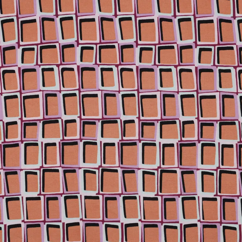 Viskosestoff Geometrisch terrakotta Jetzt Kaufen