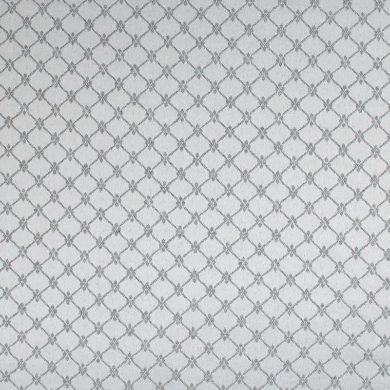 Solange Der Vorrat Reicht Dekostoff Jacquard Raute silbergrau