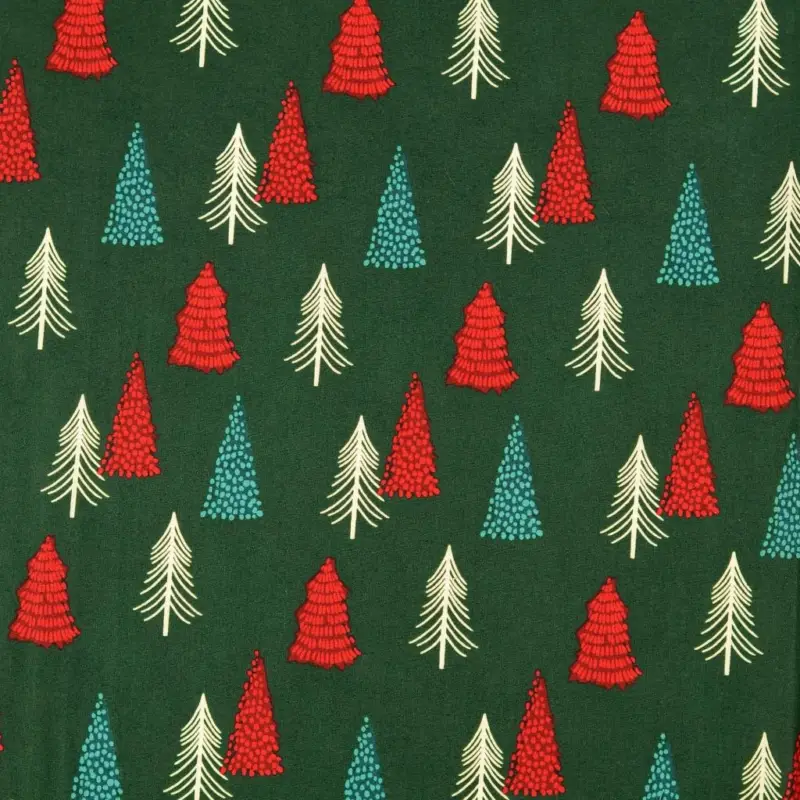 Baumwollstoff Popeline Weihnachtsbaum tannengrün Sofort Bestellen