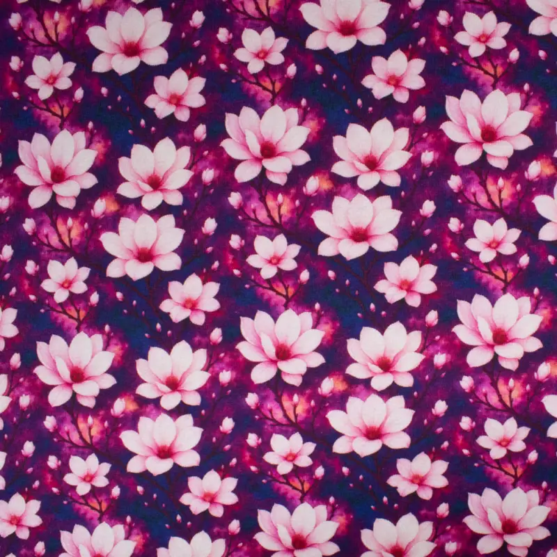 Top-Angebot Alpenfleece Digitaldruck Blüten lila