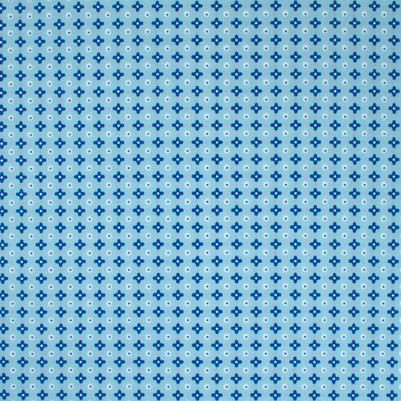 Baumwollstoff Popeline geometrisch jeansblau Direktkauf