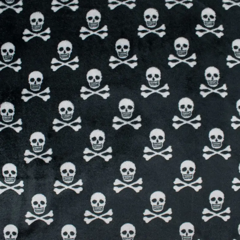 Wellness Fleece Totenkopf schwarz Heißes Angebot