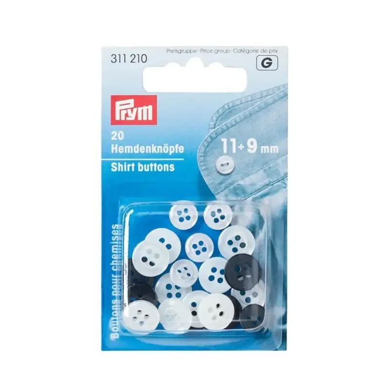 Neue Ware Hemdenknöpfe KST 11 + 9 mm perlmuttoptik