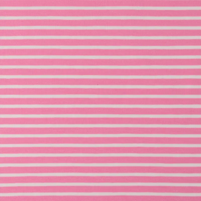 Baumwolljersey Streifen rosa/weiss Angebot