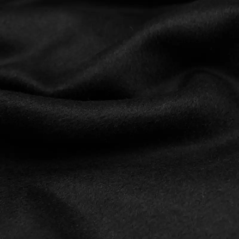 Preisknaller Mantelflausch uni schwarz