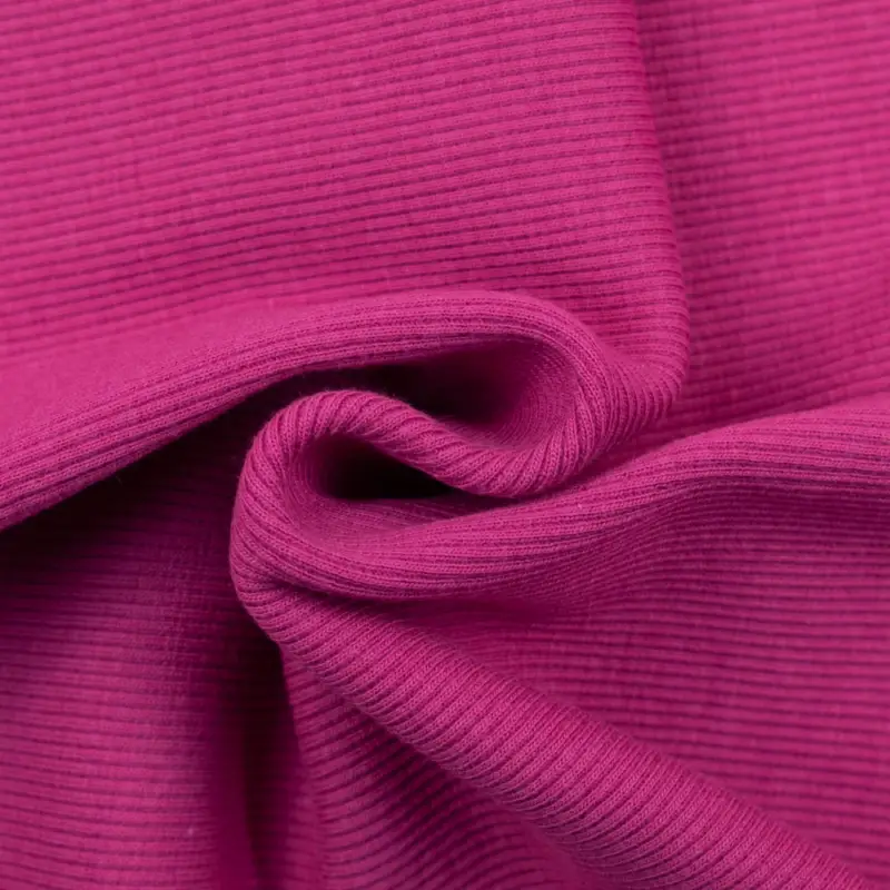 Abverkauf Bündchen gerippt uni magenta