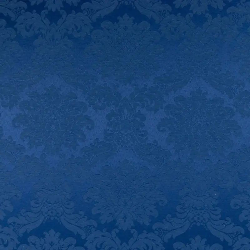 Sichere Zahlung Dekostoff Jacquard Ornamente royalblau