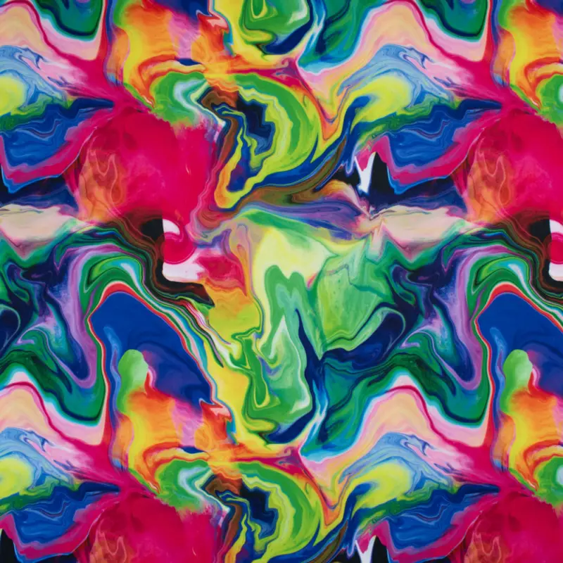 Neue Ware Polyester Stoff Digitaldruck Abstrakt bunt