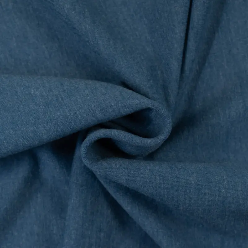 French Terry meliert jeansblau Highlight