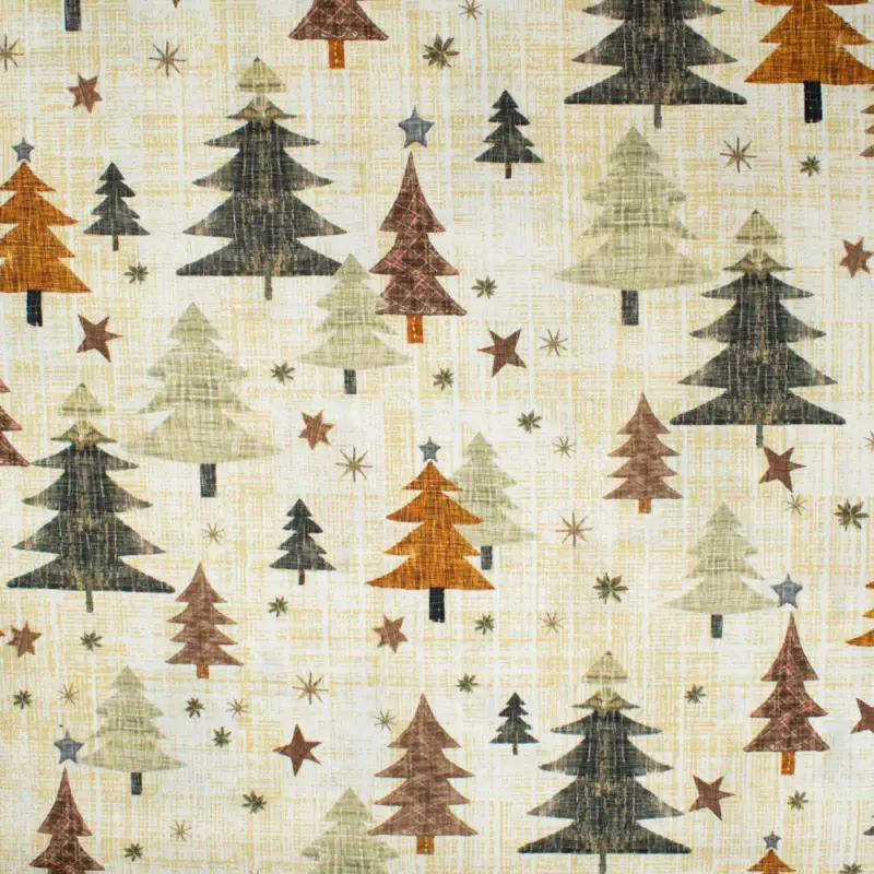 Baumwollstoff Popeline Festbaum braun Must-Have