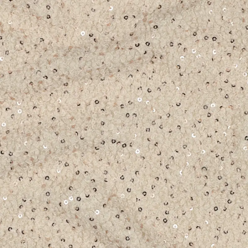 Neuheit Boucle Pailetten natur