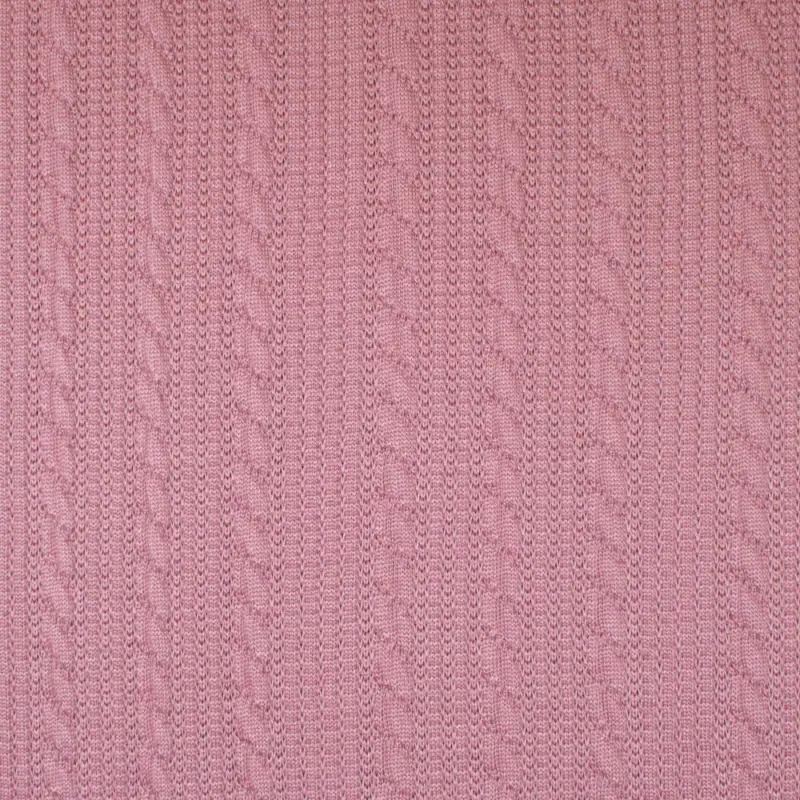 Strickstoff Zopfmuster altrosa Heißes Angebot
