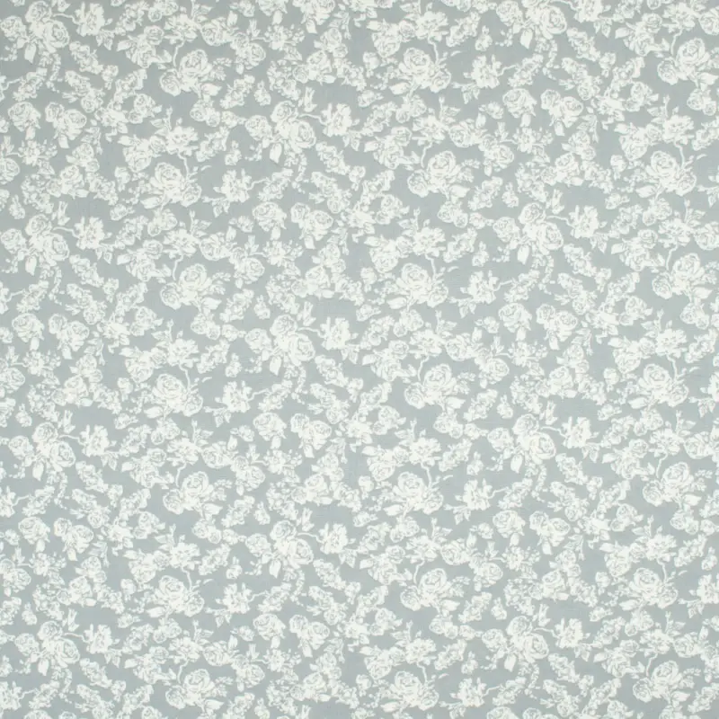 Baumwoll Serie Popeline Rosen grau Mega-Angebot