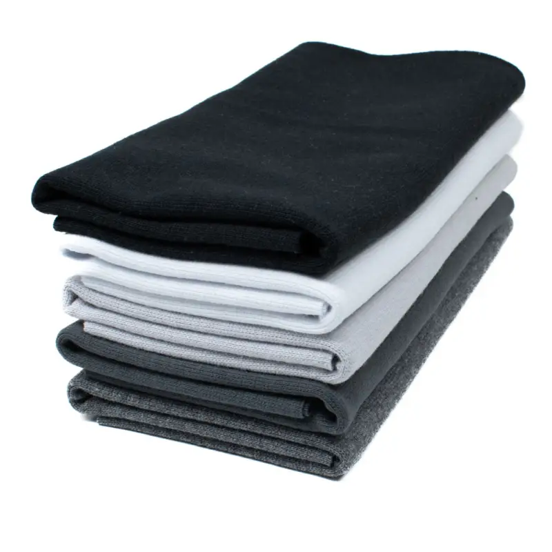 Schneller Versand Stoffpaket Bündchen uni schwarz/weiß/grau 5x ca.25 cm (70 cm Umfang)