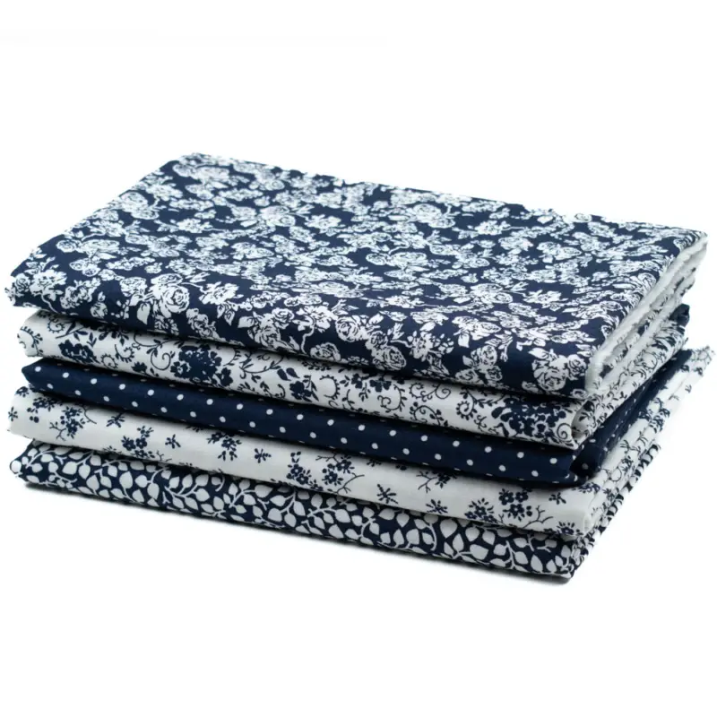 Stoff Patchwork & Quiltpaket marine (5x ca.50cmx150cm) Geprüft