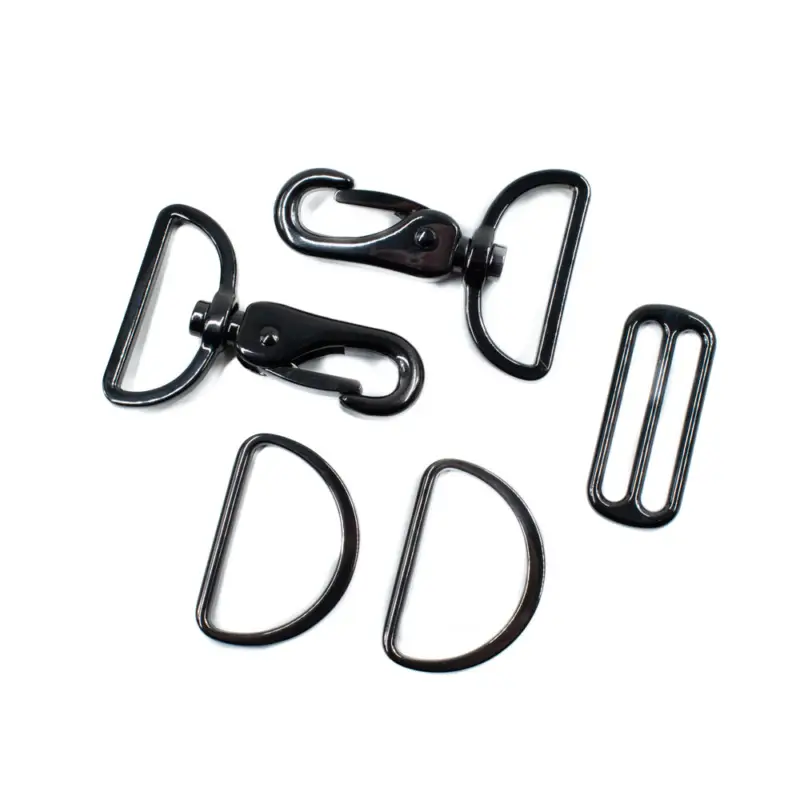 Taschenzubehör-Set 5-teilig 40 mm gunmetal Neue Ware