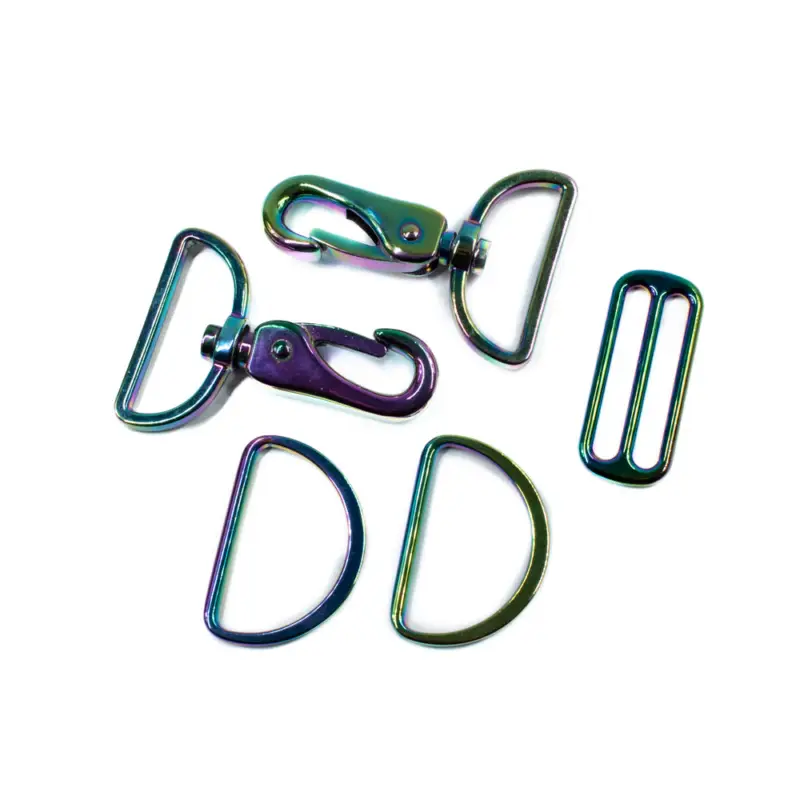 Schneller Versand Taschenzubehör-Set 5-teilig 40 mm rainbow