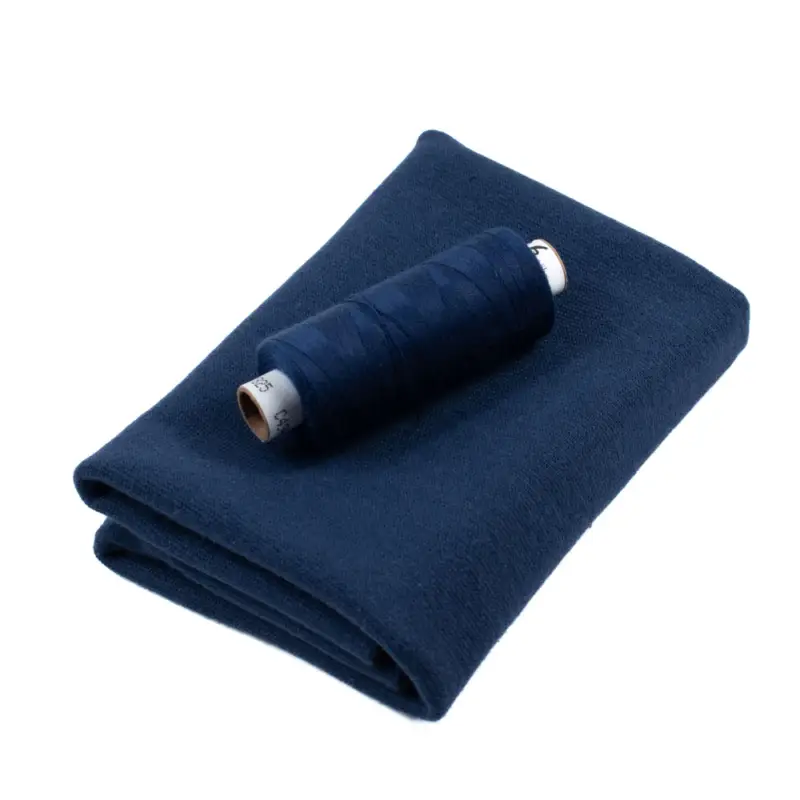 Abverkauf Bündchenstoff 35 cm mit passendem Nähgarn marine