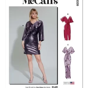 Neuheit McCalls Schnittmuster Damen Twist-Front Kleid Gr. 30-38 - M8339