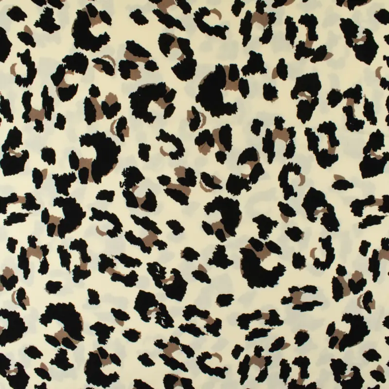 Solange Der Vorrat Reicht Viskosestoff Popeline Animal Print natur